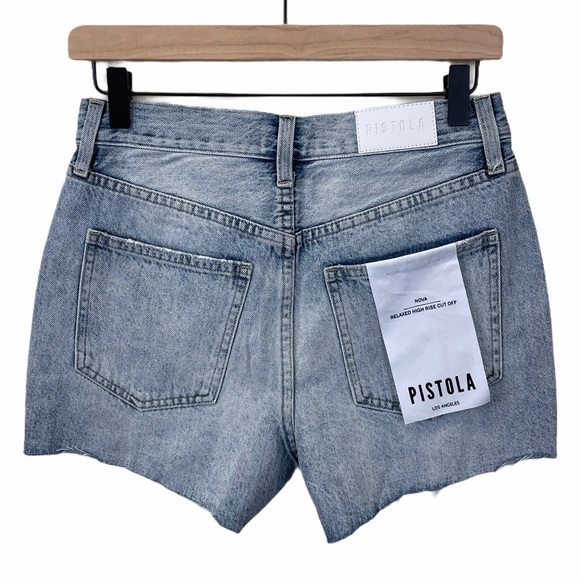 Pistola Nova Relaxed High Waist Cut Off Shorts - Picture 2 of 4
